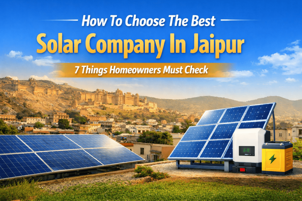 How To Choose The Best Solar Company In Jaipur – Rooftop Solar Panels Guide For Homeowners
