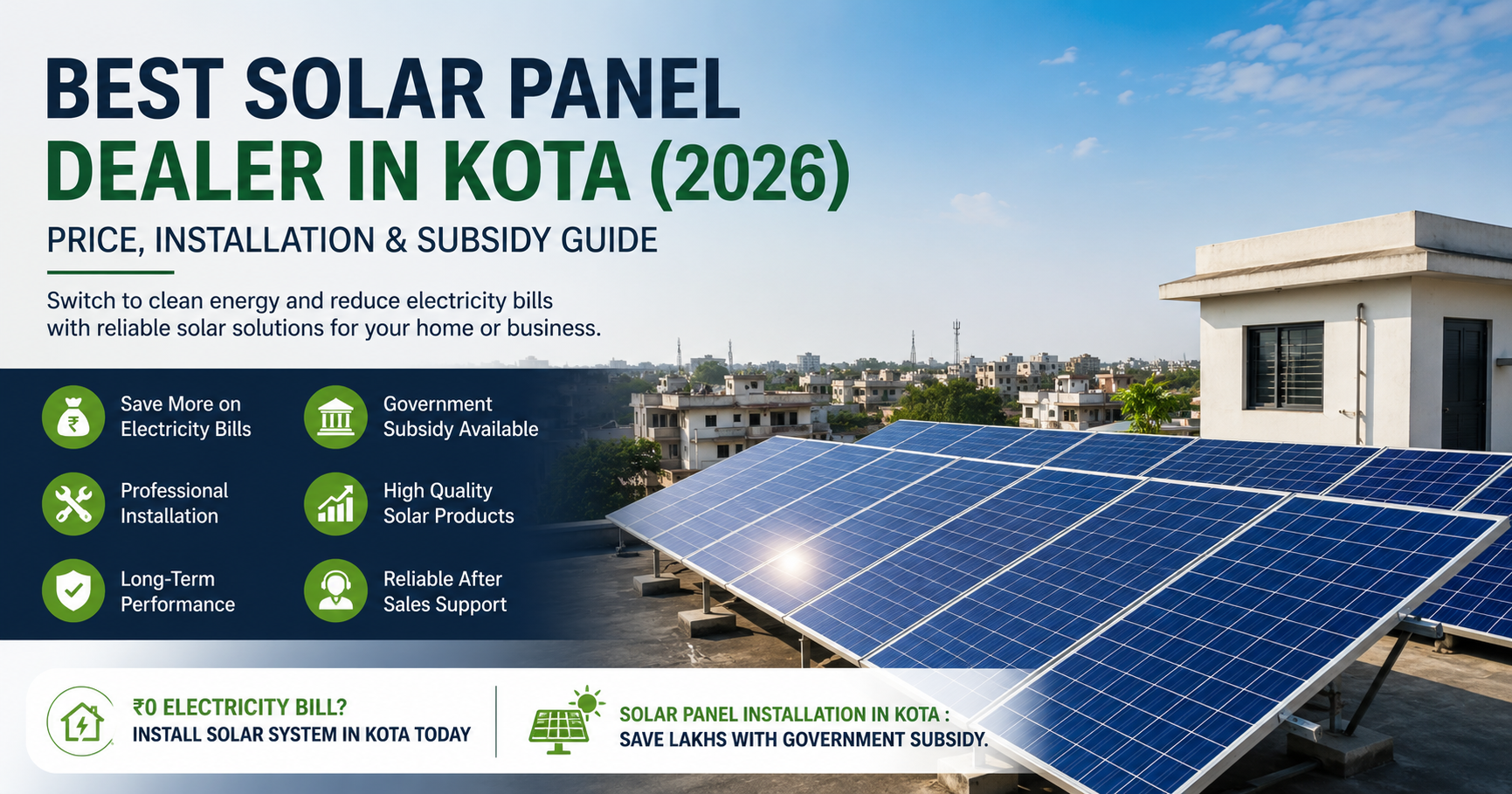 Solar Panel Dealer in Kota rooftop solar installation