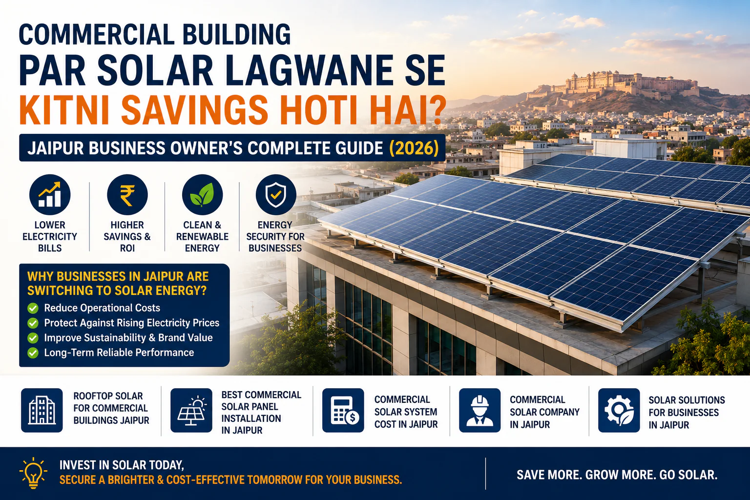 Commercial Solar Panel Installation in Jaipur for Business Buildings