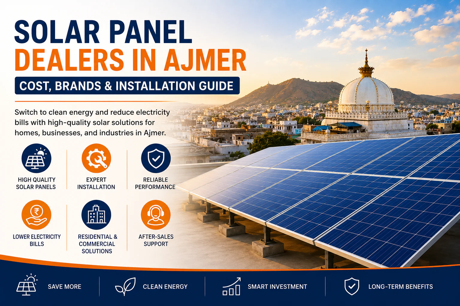 Solar Panel Dealers in Ajmer offering rooftop solar installation for homes and businesses