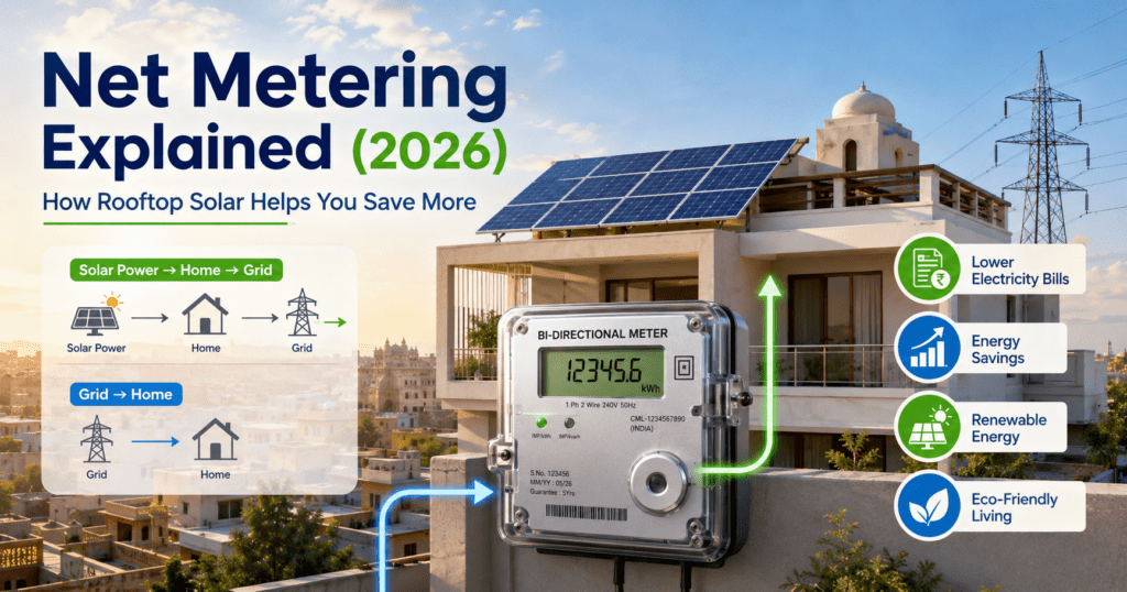 Net Metering for Rooftop Solar System in Jaipur with Bi-Directional Meter