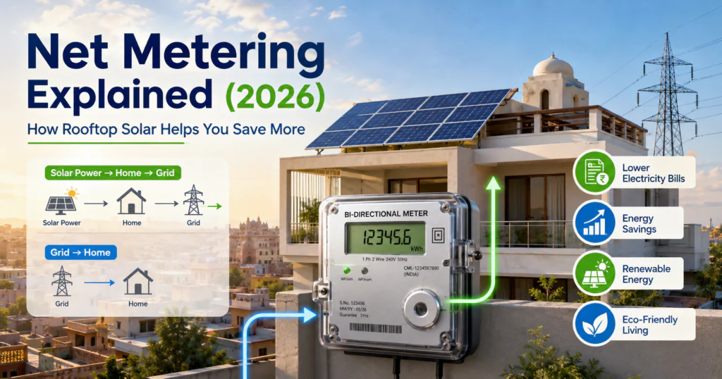 Net Metering for Rooftop Solar System in Jaipur with Bi-Directional Meter